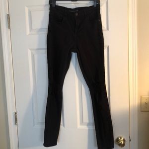 High-wasted ripped knee Express jeans